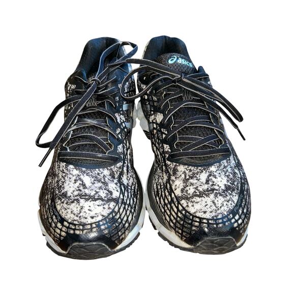 ASICS Gel Nimbus Mens Shoes Size 11 Black silver T507Q - Picture 8 of 10